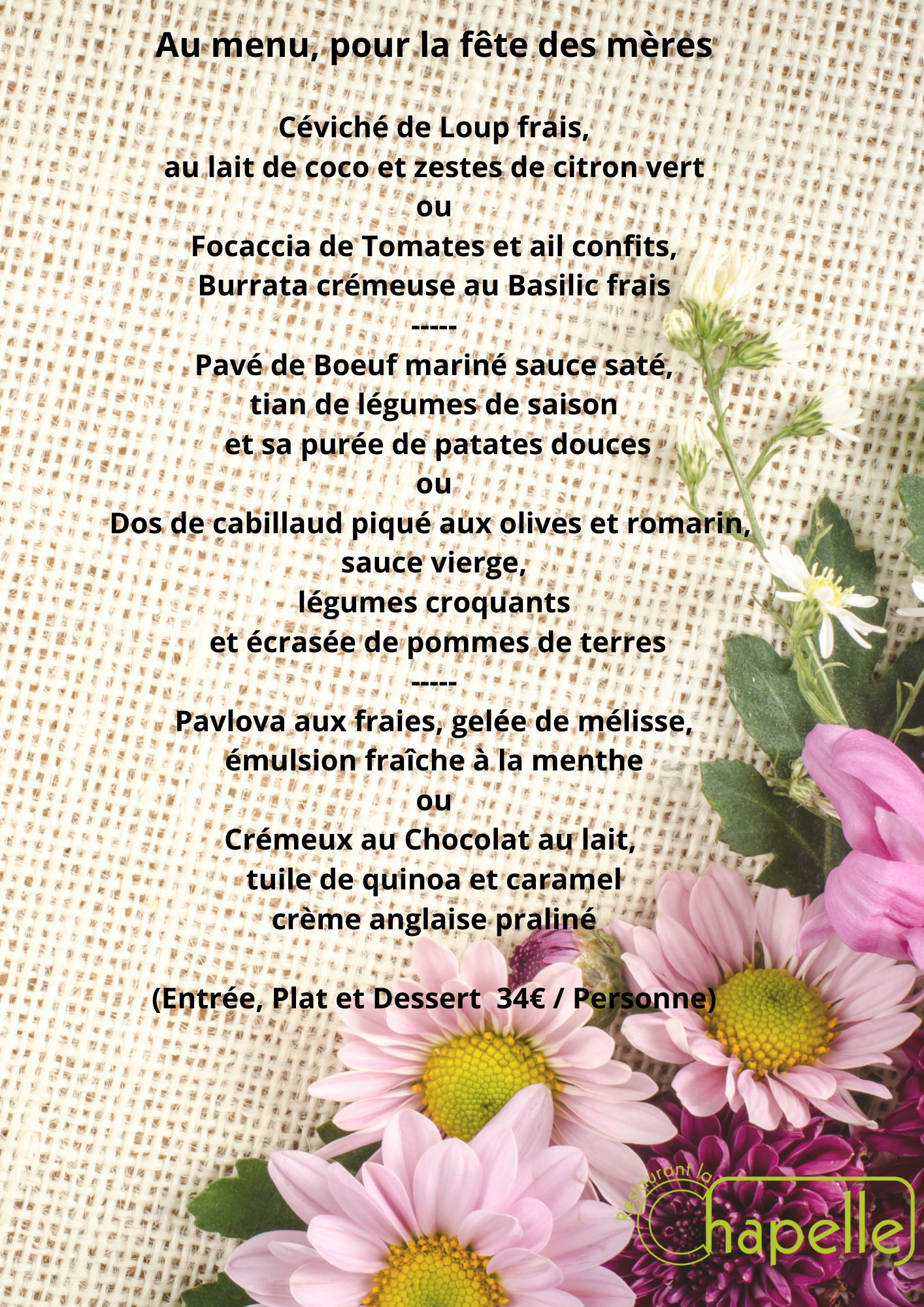 publication menu fête des mère (Flyer (portrait))-4